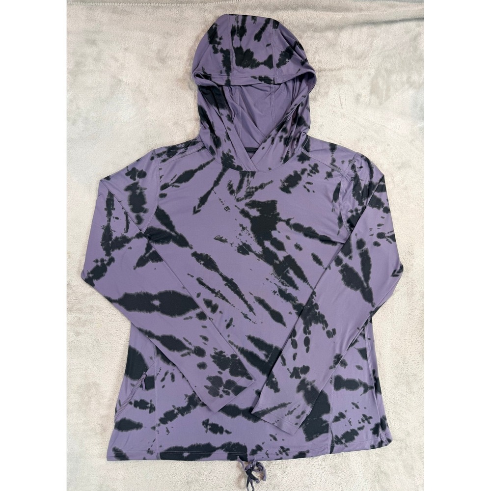 Mountain Hardwear Womens Crater Lake Tie Dye Sun Hoodie Purple Large